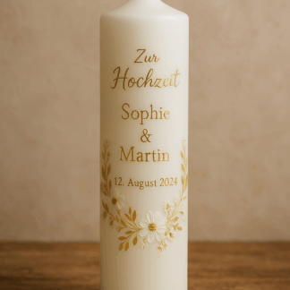 your personalized wedding candle